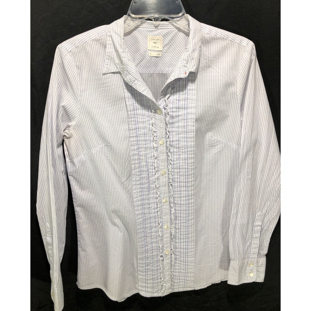 Gap Blue Striped Button Down, Tuxedo Style.  Sz S.